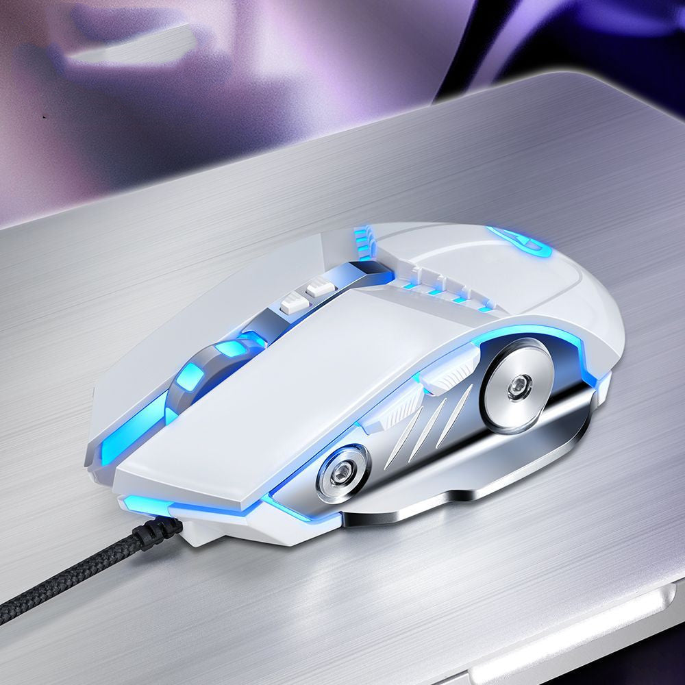 ماوس بصري للألعاب مزود بإضاءة USB صامتة